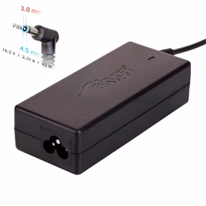 Įkroviklis nešiojamajam kompiuteriui Akyga AK-ND-68 (19.5V / 2.31A 45W 4.5 x 3.0mm + pin) DELL 1.2m