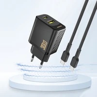 Dudao A27TEU PD 30W GaN USB-A USB-C Wall Įkroviklis - Juodas