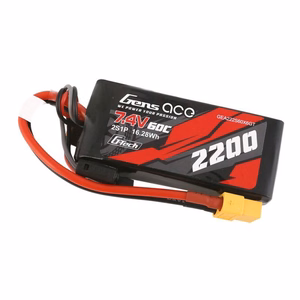 „GensAce G-Tech“ LiPo 2200 mAh, 7,4 V, 60C, 2S1P, XT60 akumuliatorius