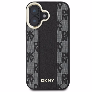 DKNY Languotas raštas magnetinis iPhone 16 dėklas - juodas