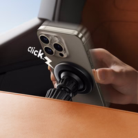 Automobilinis universalus telefono laikiklis Joyroom (JR-ZS406) tvirtinamas ant ventiliacijos grotelių, juodas