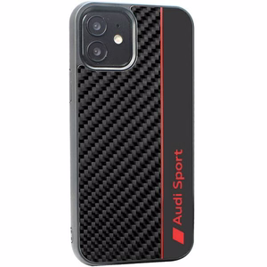 Audi Carbon Fiber Stripe iPhone 11 / Xr 6.1" чёрный/чёрный хардкейс AUS-TPUPCIP11-R8/D1-BK
