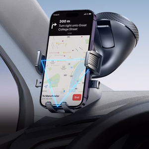 Automobilinis universalus telefono laikiklis Joyroom (JR-OK6) tvirtinamas ant stiklo, juodas