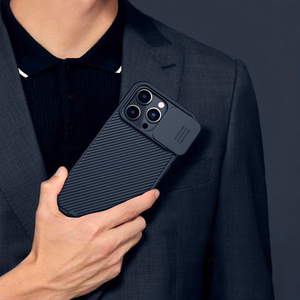 Dėklas Nillkin CamShield Pro Apple iPhone 14 Pro mėlynas