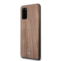 Mercedes Wood Line Walnut dėklas telefonui Samsung Galaxy S20+ – rudos spalvos
