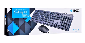 iBox IKMS606 klaviatūra su pele namams USB QWERTY UK English juoda