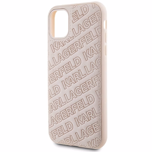Karl Lagerfeld Quilted K Pattern dėklas telefonui iPhone 11 / Xr - rožinis