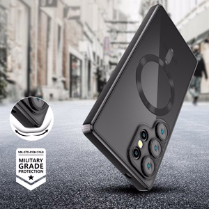 Tech-Protect MagFlex dėklas telefonui Samsung Galaxy S25 Ultra - skaidrus juodas