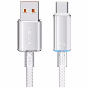 USAMS laidas Cloud Series US-SJ658 6A USB-A į USB-C 1,2m baltas
