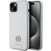Guess GUHCP15MPS4DGPS iPhone 15 Plus 6.7" sidabrinis/sidabrinis kietas dėklas Strass Metalinis Logotipas