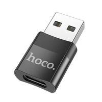 Adapteris Hoco UA17 USB-A to Type-C juodas