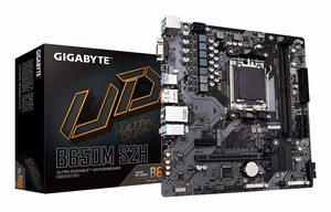 GIGABYTE B650M S2H pagrindinė plokštė - AMD Ryzen 9000 Series CPUs, 5+2+2 Phases VRM, up to 6400MHz DDR5 (OC), 1xPCIe 4.0 M.2, GbE LAN, USB 3.2 Gen 1