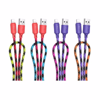 Kabelis USB A į Lightning Hoco 2,4A 1 m X116 gradientinė raudona