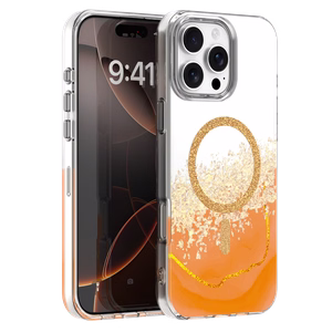 Epoxy Mag dėklas skirtas iPhone 16 Pro Max 6,9" oranžinis