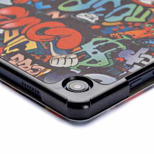 Dėklas Reach Smart Leather Samsung X110/X115 Tab A9 8.7/X130/X135 Tab A11 8.7 graffiti