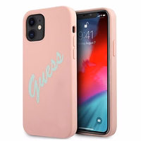 Guess GUHCP12SLSVSPG iPhone 12 mini 5.4" rožinis žalias/žalias rožinis kietas dėklas Silikoninis Vintage