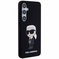 Karl Lagerfeld silikoninis Ikonik dėklas telefonui Samsung Galaxy S24 - juodas