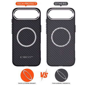 Tech-Protect Ion Carbon MagSafe dėklas telefonui iPhone 17 Air - juoda ir sidabrinė