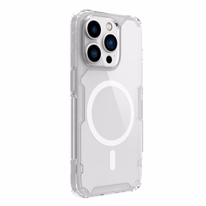 Nillkin Nature Pro magnetinis šarvuotas dėklas su MagSafe telefonui iPhone 15 Pro - baltas