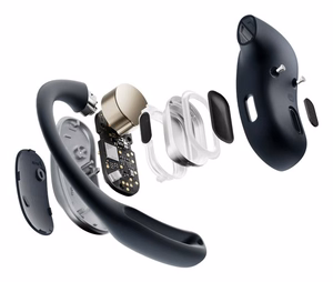 SHOKZ OpenFit Air Laisvų rankų įranga Bevielis Ausinės su kabliukais Skambučiai / muzika / sportas / kasdienis Bluetooth Juoda