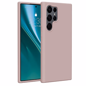 Etteri silikoninis dėklas telefonui Samsung Galaxy S23 Ultra šviesiai rožinis