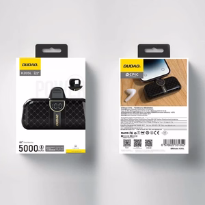 Išorinė baterija Dudao K20SL juoda 5000mAh + integruotas Lightning jungtis