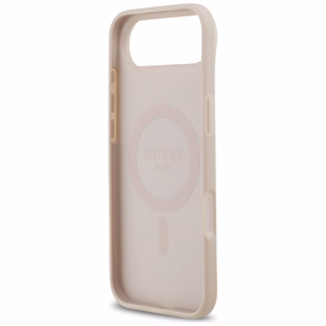 Guess 4G Circle Classic Logo Magnetinis dėklas telefonui iPhone Air - rožinė