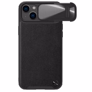 Nillkin CamShield Leather S Case iPhone 14 Plus чехол с защитой камеры чёрный