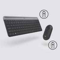 Logitech 920-009204 klaviatūra Pelė įskaityta Universalus Radijo dažnio belaidė QWERTY JAV tarptautinė versija Grafitas