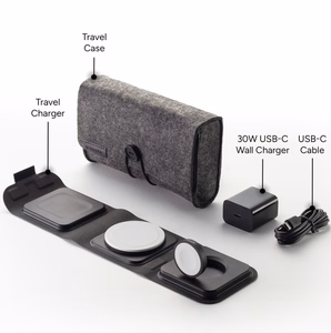 mophie 3in1 kelioninis MagSafe įkroviklis su adapteriu EU, juodas