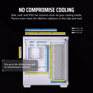Corsair 3500X RS-R ARGB Midi Tower baltas