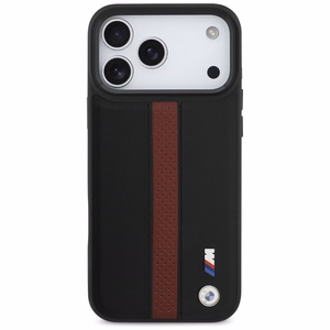 BMW M perforuotas stripe logotipas Magnētinis dėklas iPhone 17 Pro Max - raudonas
