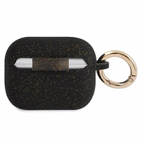 Guess Silikoninis Blizgučių dėklas AirPods Pro - Juodas