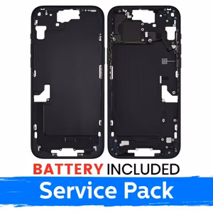 Mid-Frame Housing Apple iPhone 15 Plus Mid-Frame Housing + Battery / Black / (Service Pack)