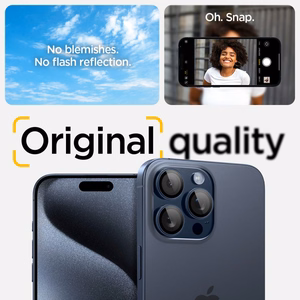 Spigen Optik.tR EZ Fit kameros apsauga iPhone 14 Pro / Pro Max / 15 Pro / Pro Max – titano mėlyna, 2 vnt.