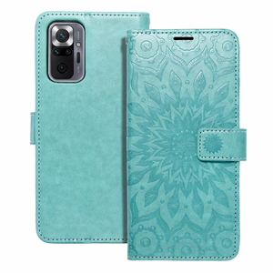 Чехол-книжка MEZZO для XIAOMI Redmi Note 10 Pro мандала зелёный