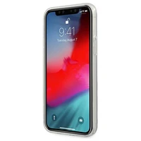 Guess GUHCP12M3D4GTR iPhone 12/12 Pro 6.1" skaidrus kietas dėklas 4G 3D rašto kolekcija