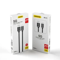 Dudao USB - USB Type C kabelis Super Greitas Įkrovimas 1 m, juodas (L5G-Black)
