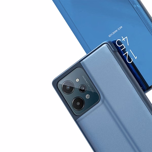 Clear View Case dėklas telefonui Realme C31 atverčiamas dėklas juodas