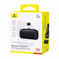 Išorinė baterija OS-Baseus Compact IP 5000mAh 20W (juoda)