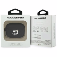 Karl Lagerfeld Silicone Choupette Head 3D deklas AirPods Pro 3 - juodas