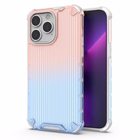 Ombre Protect dėklas iPhone 14 Pro Max rožinė ir mėlyna šarvuotas dėklas