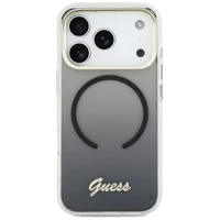 Guess IML Gradient Script Metal MagSafe Case for iPhone 17 Pro Max - Black