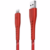 ENERGEA Laidas Nyloflex USB - LightningCharge and Sync C89 MFI 1.5m raudonas/red