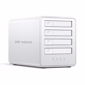 "Orico" 8848U4 DAS serijos 4 lizdų M.2 NVMe SSD diskų masyvas - baltas