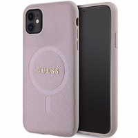 Guess GUHMN61PSAHMCP dėklas telefonui iPhone 11 / Xr - rožinis Saffiano Magnetinis