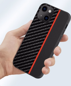 Tel Protect ANGLIES dėklas Xiaomi Redmi Note 10 5G juodas su raudona juosta