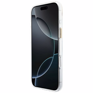 Guess IML Gradient Script Metal MagSafe Dėklas for iPhone Air - baltas