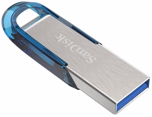 SanDisk Ultra Flair USB atmintinė 128 GB USB Type-A 3.2 Gen 1 mėlyna, sidabrinė