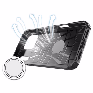 Hybrid Armor dėklas telefonui iPhone 17 Pro - juodas